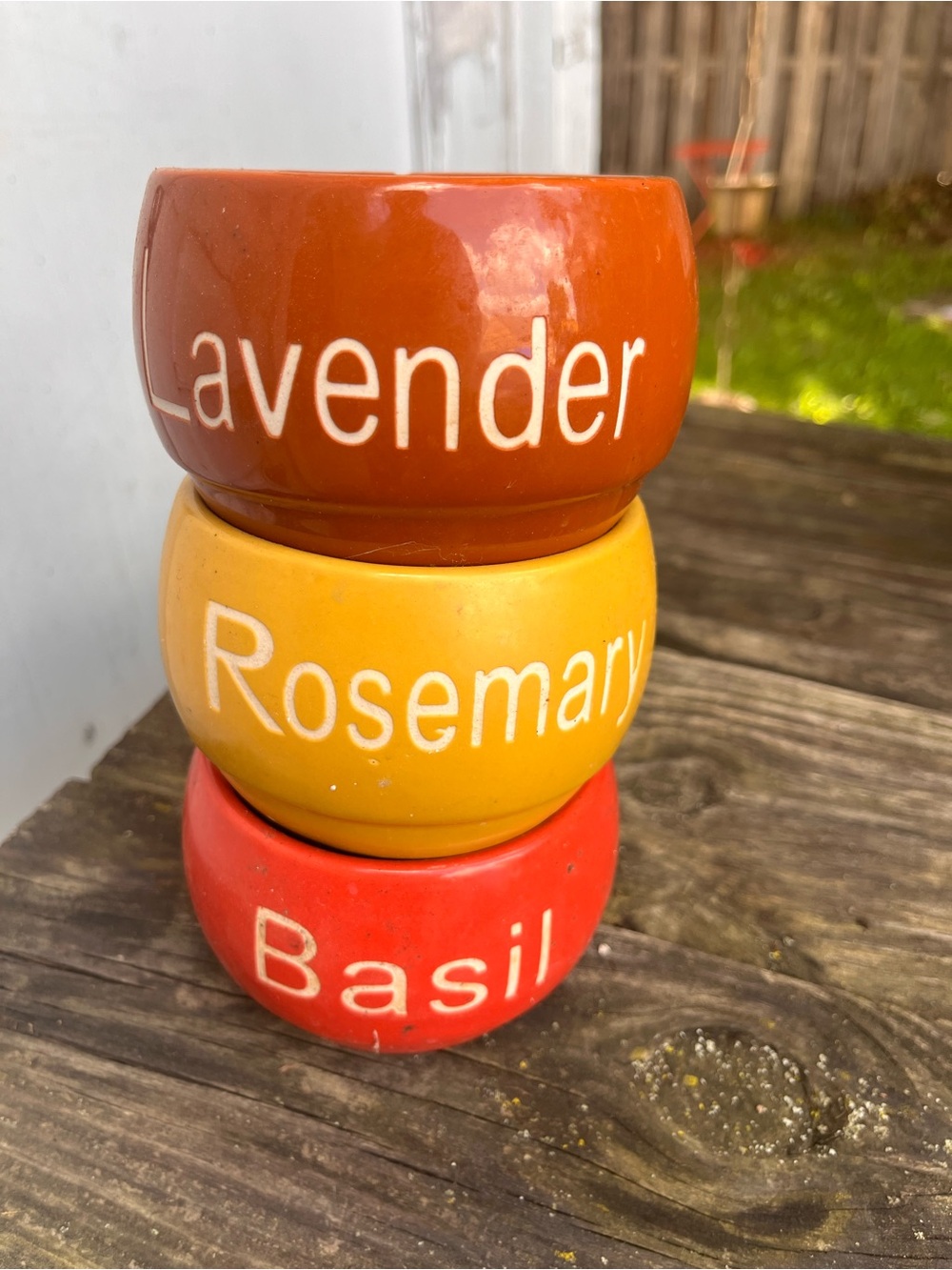 3 piece small plant pots